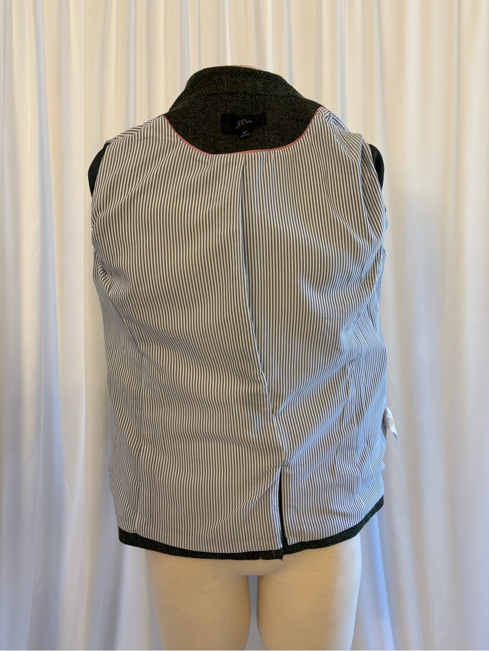 J. Crew Parke Green Herringbone Wool Blazer in English Wool - Picture 7 of 8